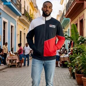 ⚽️ Vintage Fila Sport Men's Italia Soccer Track Jacket (Size Large)